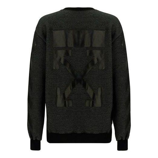 Sweatshirt Off-White Slim Fit Arrow Print Hoodie Svart | OWBA046E20JER0041010