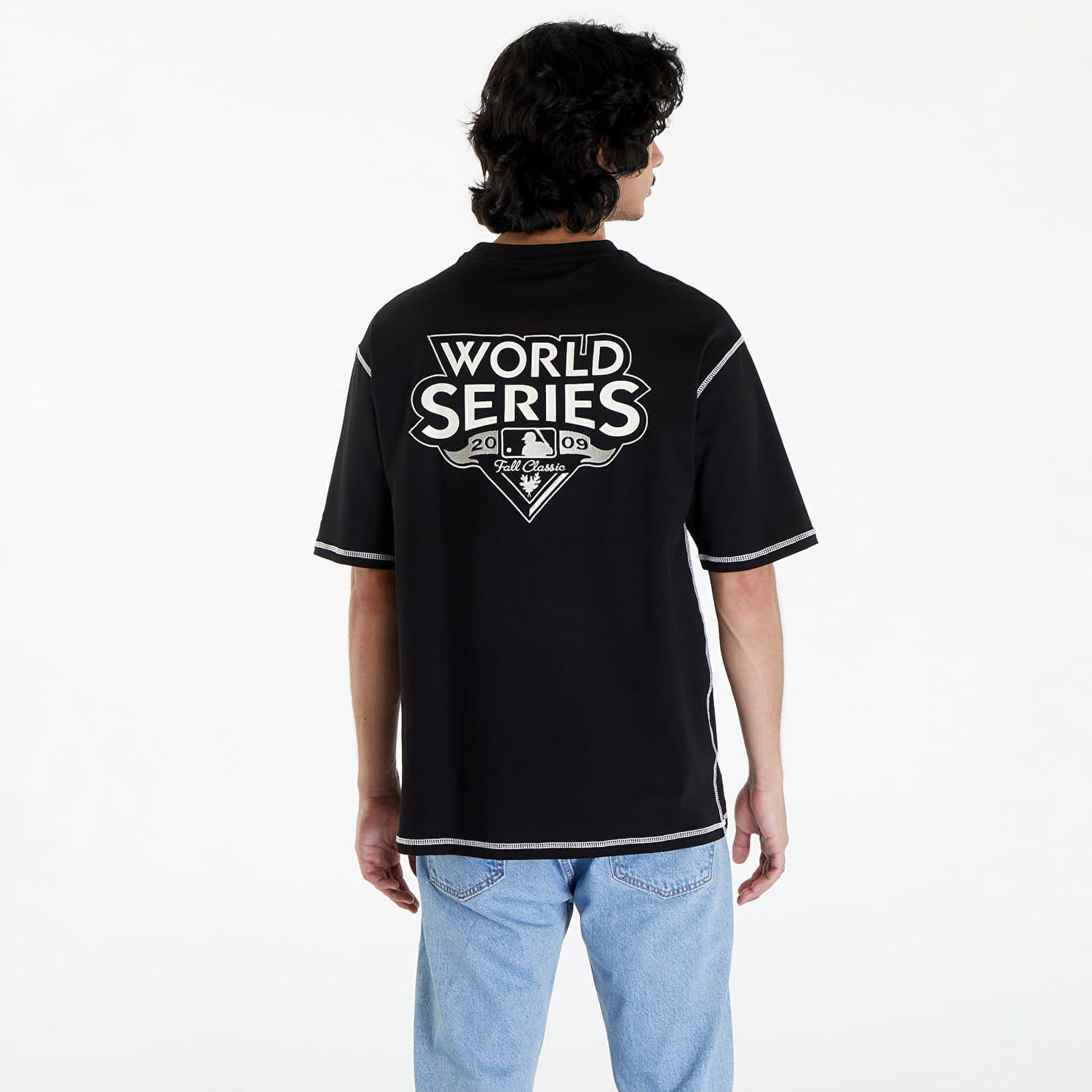 T-shirt New Era New York Yankees MLB World Series Oversized T-Shirt UNISEX Svart | 60435451, 1