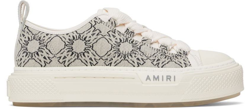 Kläder AMIRI AMIRI MA Quad Jacquard Court Low Vit | AWFOSR1094