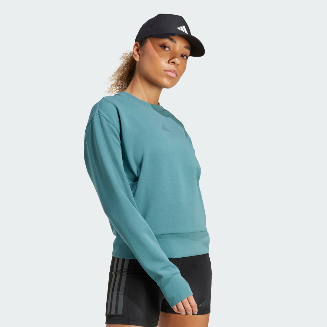 Sweatshirt adidas Performance Designed-for-Training Warm-Up Crewneck Sweatshirt Grön | JW3395, 0