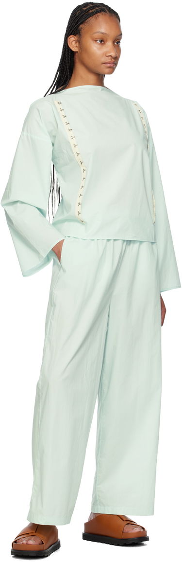 T-shirt Baserange Long Sleeve Blouse With Wide Neckline Grön | TOVI-CO-SU24, 3