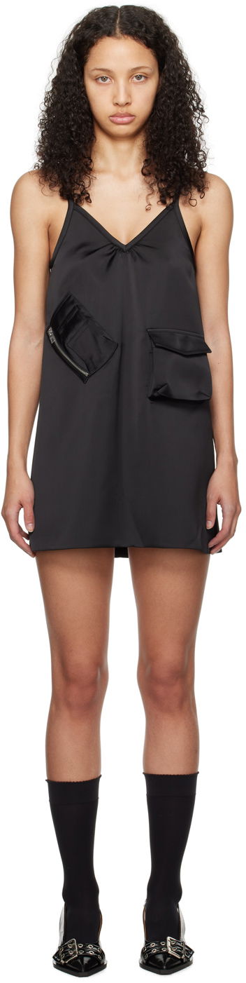 Klä We11done We11done Pocket Minidress Svart | WD-OP0-24-149-W-BK