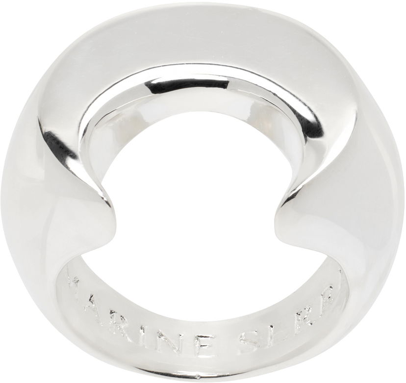 Ringa Marine Serre Polished Moon Ring Metallisk | UJW025A