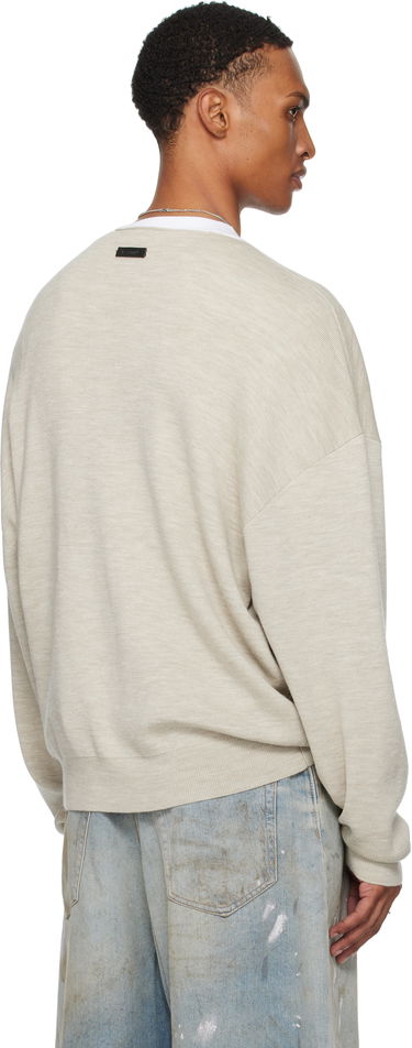 Sweater Fear of God Fear of God ESSENTIALS Merino Long Sleeve Crewneck Sweater Beige | 192SP256492F, 2