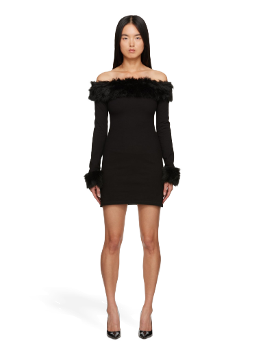 Klä HERON PRESTON Off-The-Shoulder Minidress Svart | HWDB076F23FAB0021000