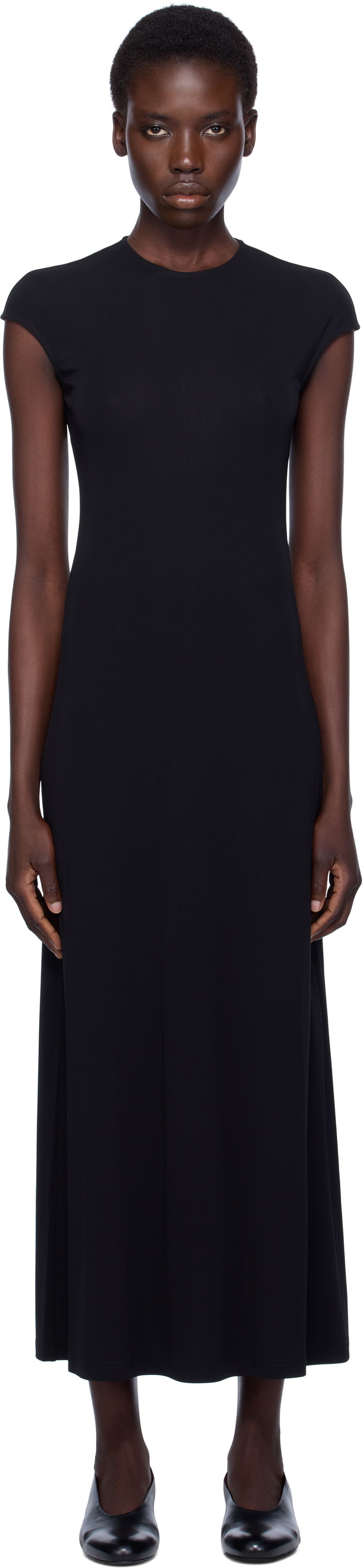Klä TOTEME TOTEME Everyday Midi Dress Svart | 252-WRD0188-FB0162