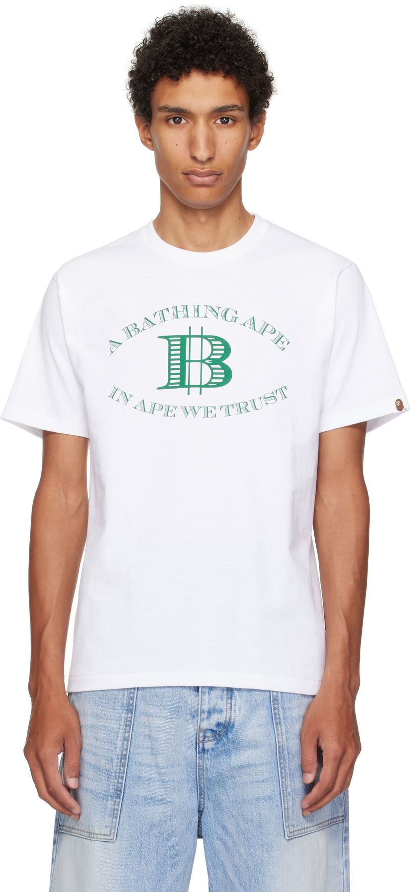 T-shirt BAPE Money 'B' Logo T-Shirt Vit | 001TEL301058M