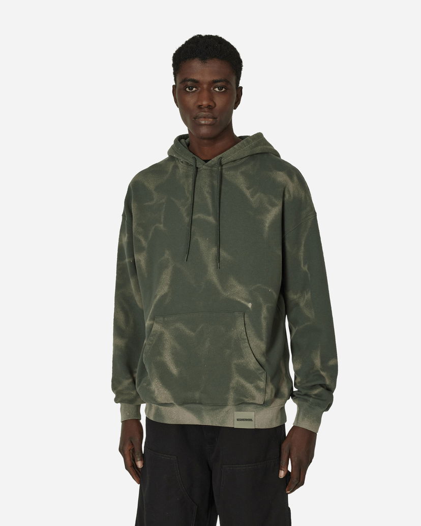 Sweatshirt Neighborhood Tie-Dye Hooded Sweatshirt Olive Drab Grön | 241FPNH-CSM10 OD