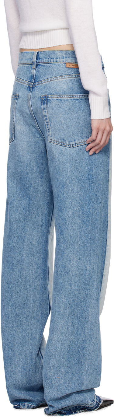 Jeans Stella McCartney Stella McCartney Contrast Panel Straight Leg Jeans Blå | 6D03393SQH10, 2