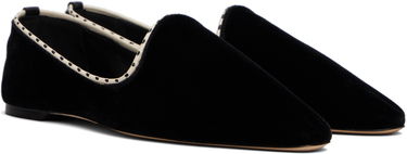Kläder TOTEME TOTEME Velvet Venetian Slippers Svart | 252-WAS0224-FB0420, 3