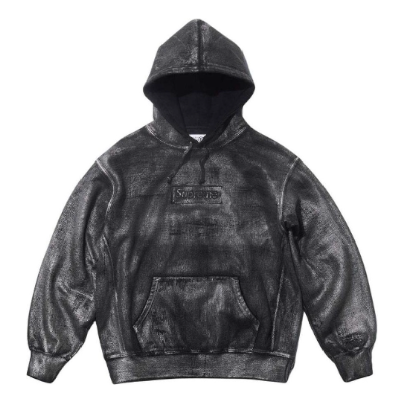 Sweatshirt Supreme Foil Box Logo Hoodie Svart | SUP-SS24-109