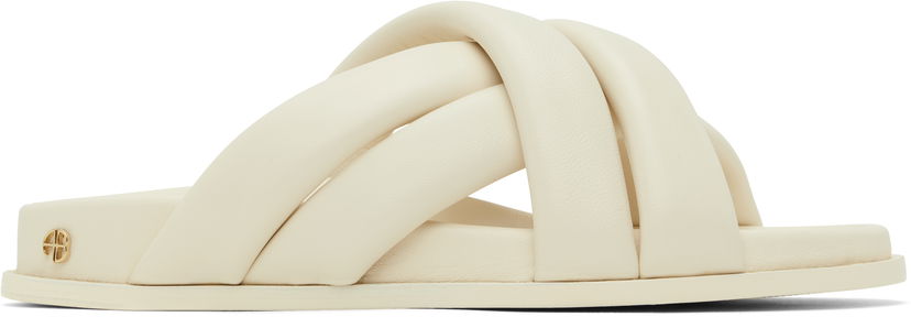 Underkläder och strumpor Anine Bing ANINE BING Lizzie Padded Slide Sandals Vit | A-14-4028-150