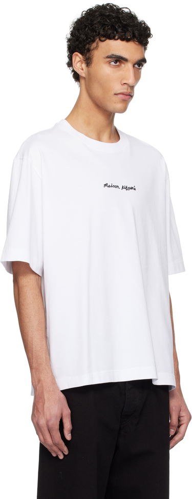 T-shirt MAISON KITSUNÉ Maison Kitsuné Handwriting Oversize T-Shirt Svart | OM00122KJ0119, 4