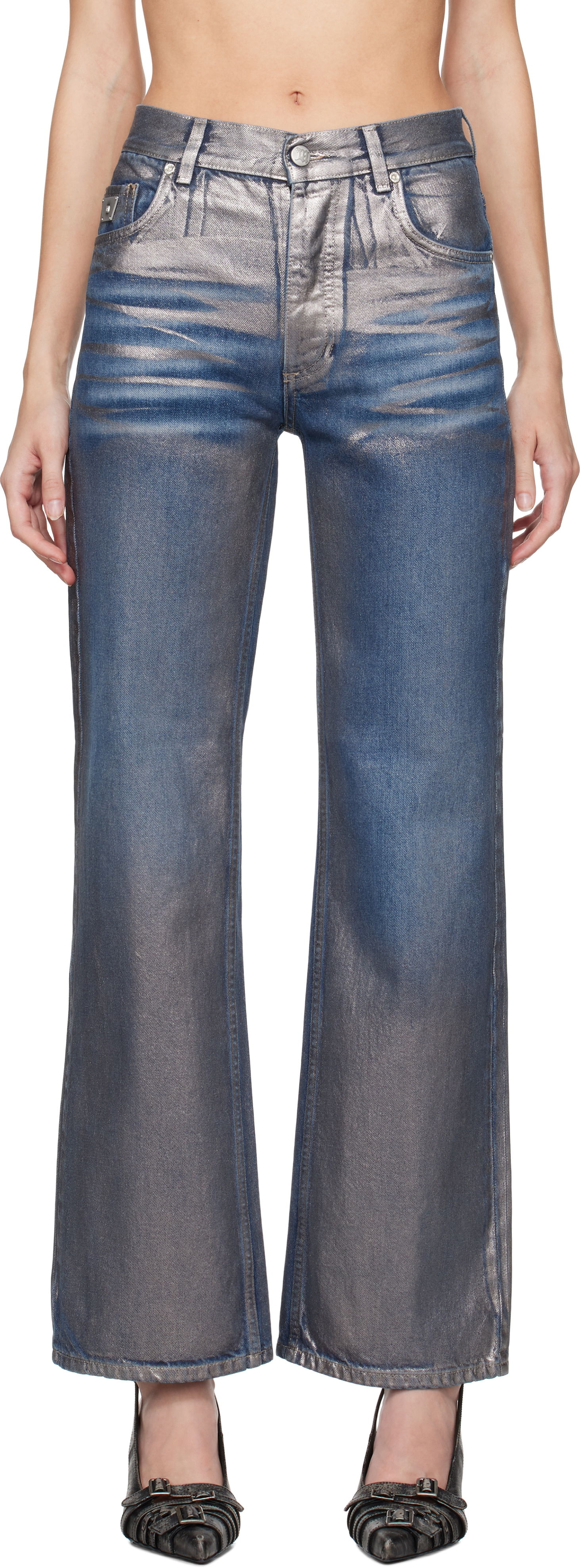 Jeans MISBHV Coated Dirt Jeans Blå | 241M307, 0