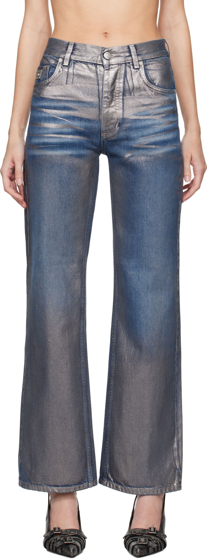 Jeans MISBHV Coated Dirt Jeans Blå | 241M307