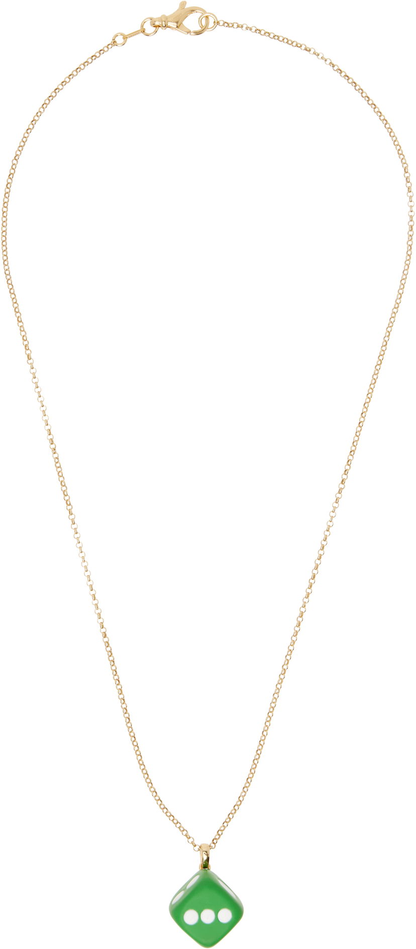 Halsband VEERT VEERT Dice Pendant Necklace Grön | CA06PL