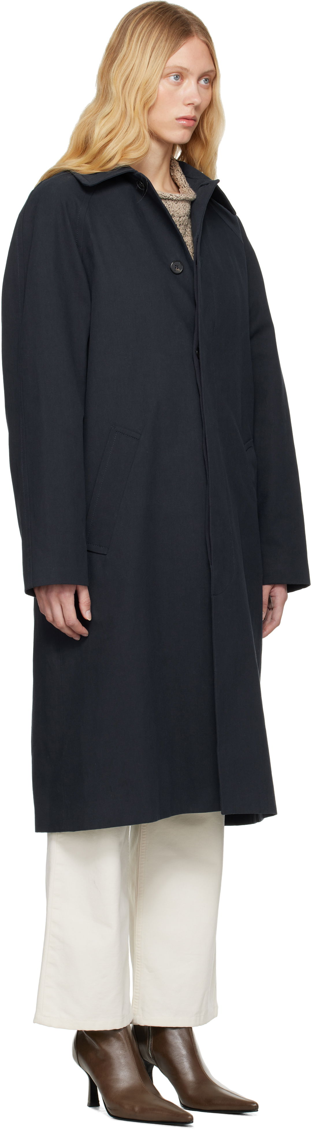 Trenchcoat A.P.C. A.P.C. Eduoard Mac Trench Coat Mörkblå | COGXT-M01549, 1