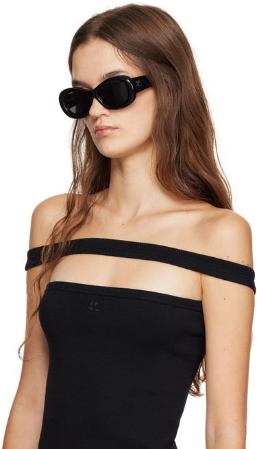 Solglasögon Courrèges Oval Sunglasses Svart | 322ALU003AC0006, 3