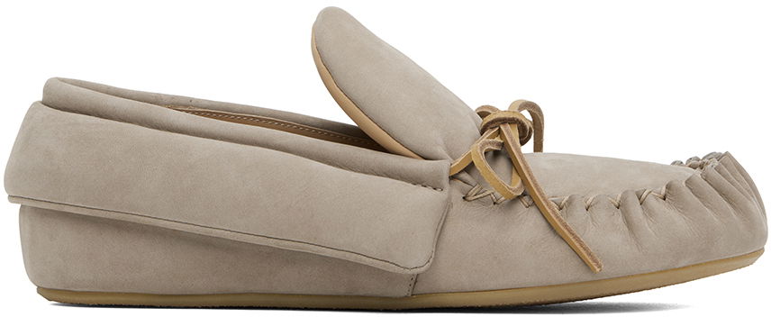 Sneakers och skor JW Anderson JW Anderson Suede Moc Loafers Grå | ANW42212A, 0