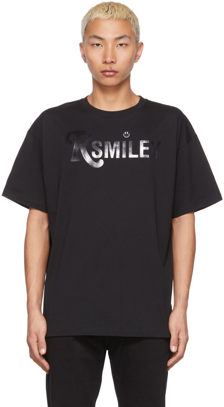 T-shirt RAF SIMONS Raf Simons Smiley Edition RSmiley Graphic T-Shirt Svart | 224-M121