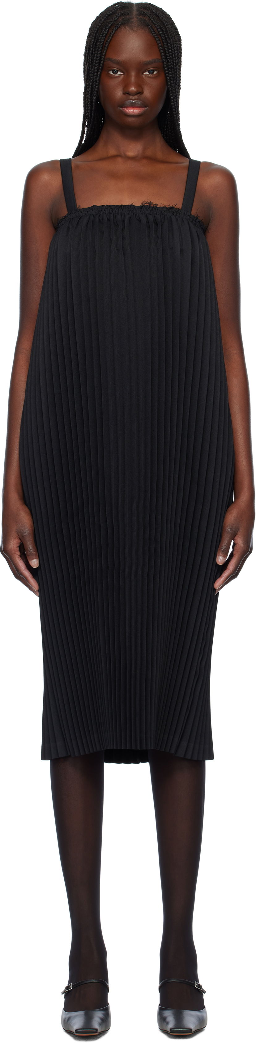 Klä Comme des Garçons Comme des Garçons Gabardine Midi Dress Svart | RO-A003-S25