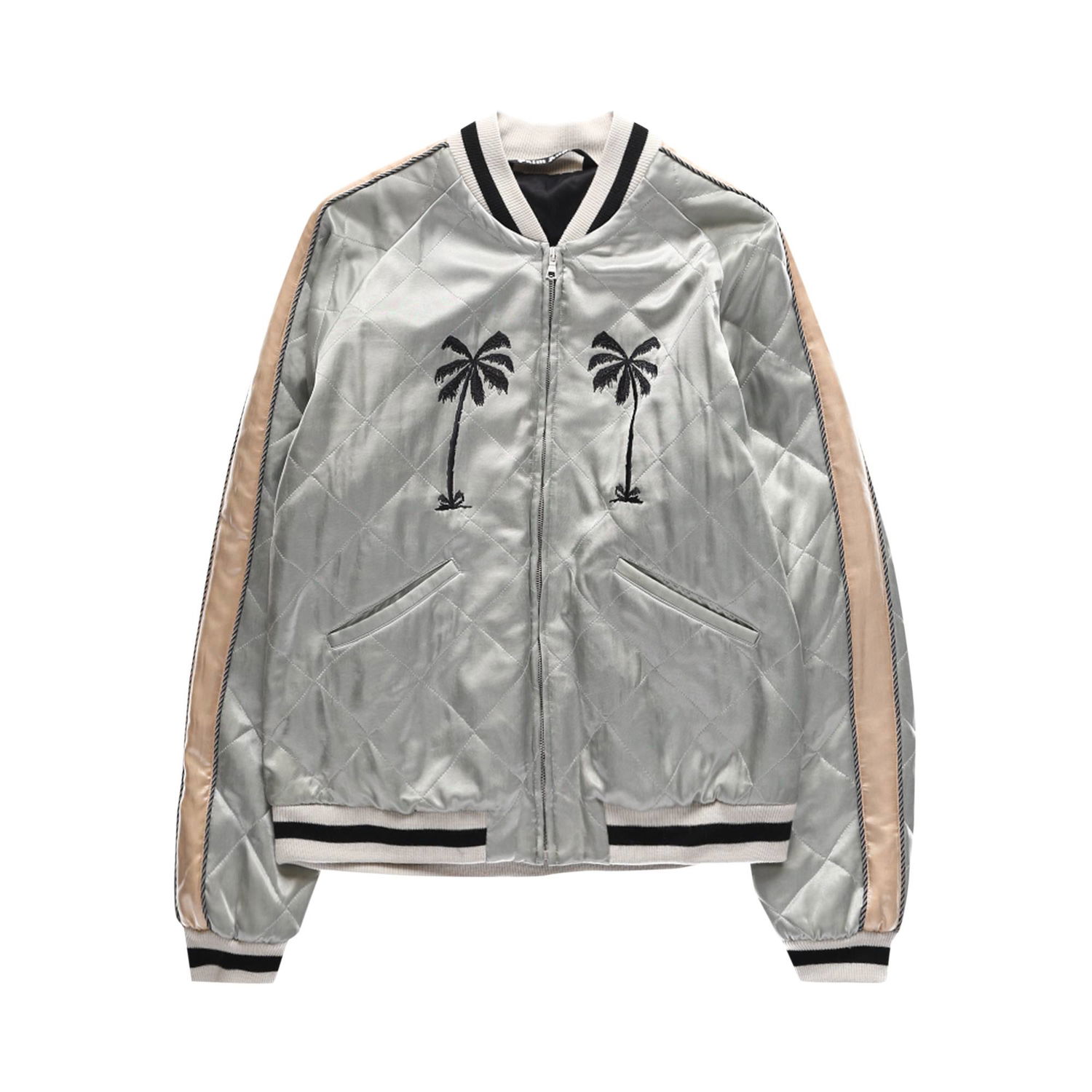 Bomberjacka Palm Angels Life Is Palm Souvenir Jacket Grå | PMEA110F22FAB0020910, 1