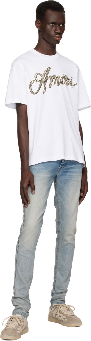 T-shirt AMIRI Amiri Script T-Shirt Vit | AMJYTE1193, 3