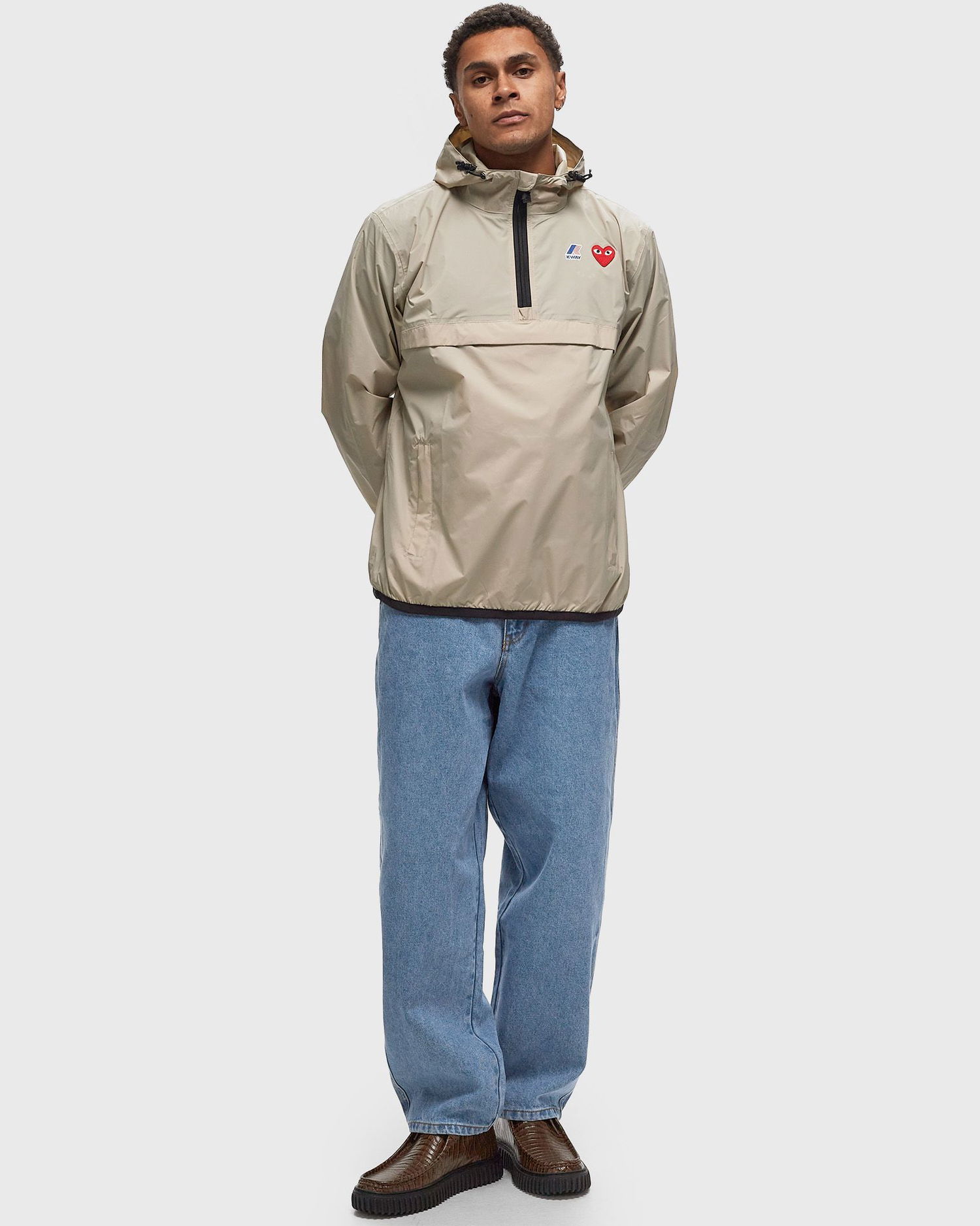 Vindjacka Comme des Garçons K-WAY ISEX Windbreaker Jacket Beige | AZ-J502-051-BEIGE, 1