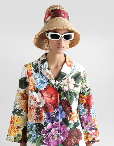 Skjorta Dolce & Gabbana Dolce & Gabbana Flower-Bouquet Print Poplin Shirt Vit | F5T65THS5TRHA5PC, 3