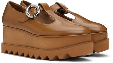 Sneakers och skor Stella McCartney Elyse T-Bar Platform Mary Janes Brun | 810504AP0AQ0, 3