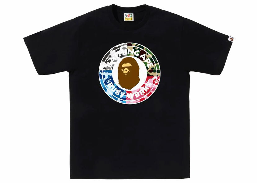 T-shirt BAPE BAPE ABC Camo Crazy Busy Works Tee Black Svart | 1J80-110-009