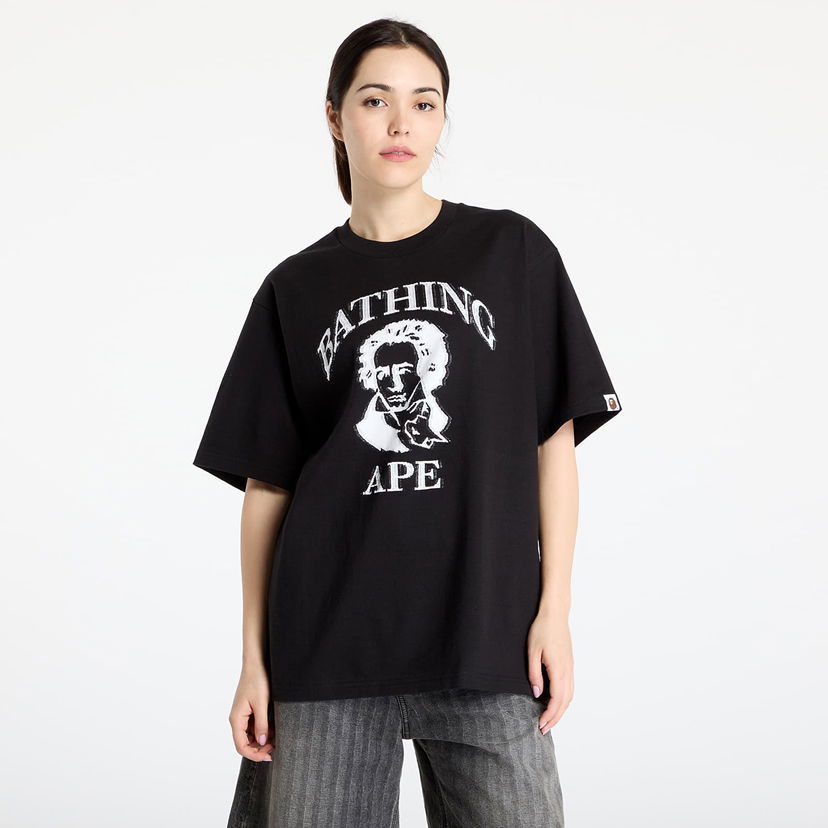 T-shirt BAPE A BATHING APE Beethoven Graphic Relaxed Fit Tee Svart | 001CSL301340MBLK