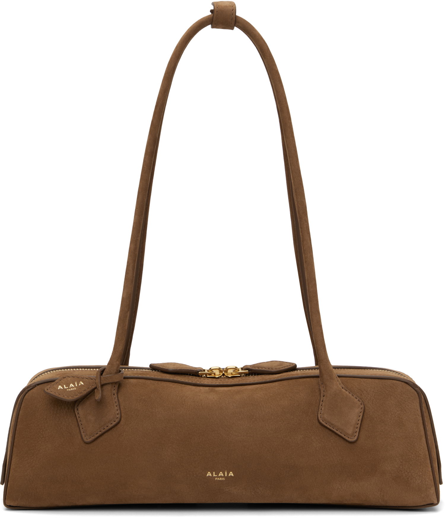 Axelväska Alaïa 'Le Teckel' Medium Suede Bag Brun | AA1S06033CA214, 0