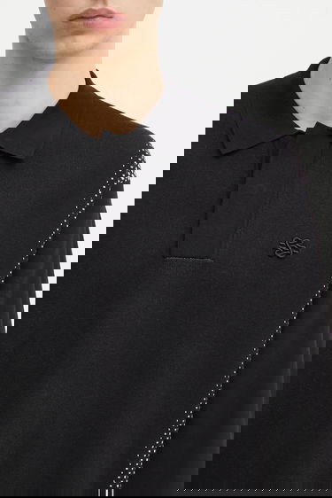 Skjorta Filling Pieces Filling Pieces Knit Rugby Shirt Svart | 422571500243, 3