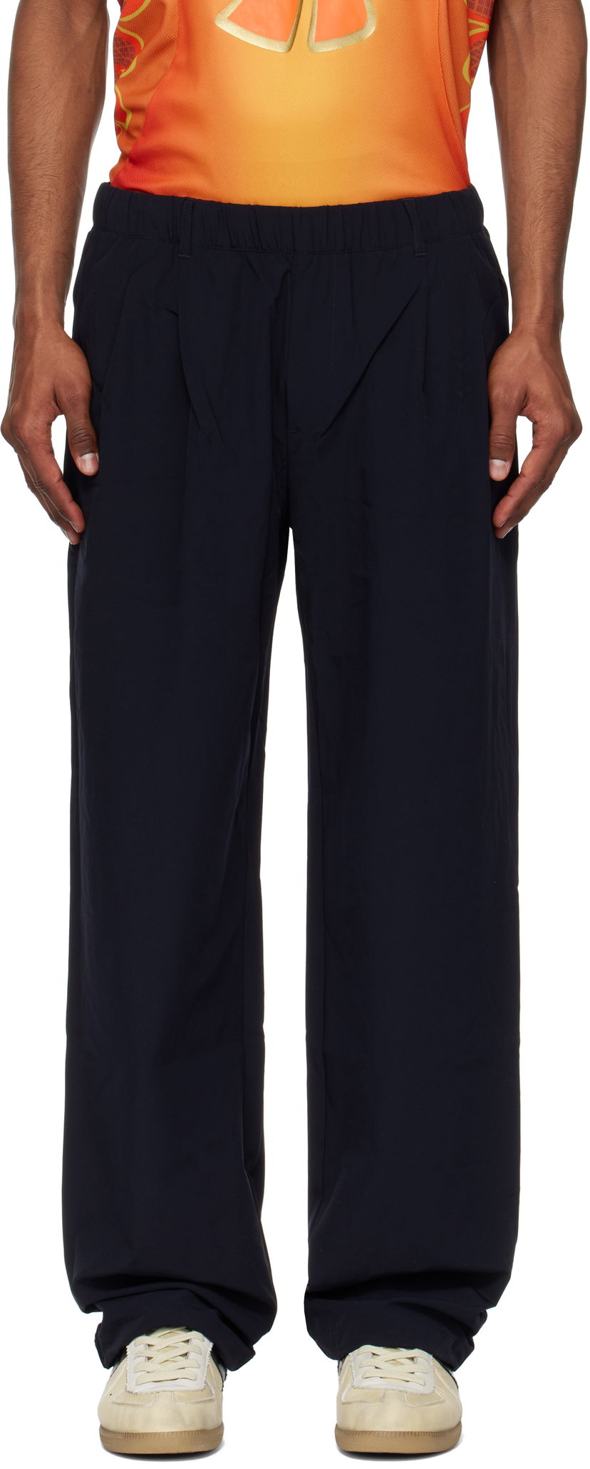 Träningsbyxor Dime Dime Pleated Nylon Trousers Svart | DIME2SP2511BLK