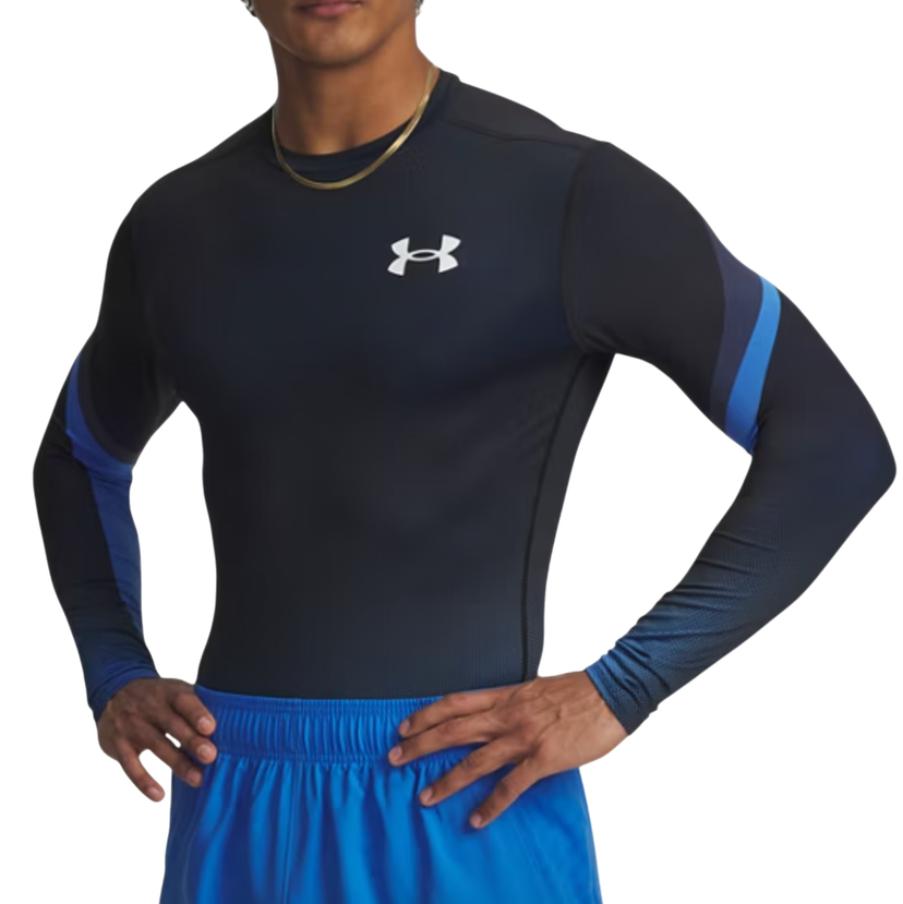 T-shirt Under Armour Under Armour Heatgear Sub Crew Long Sleeve T-Shirt Svart | 6007631-402