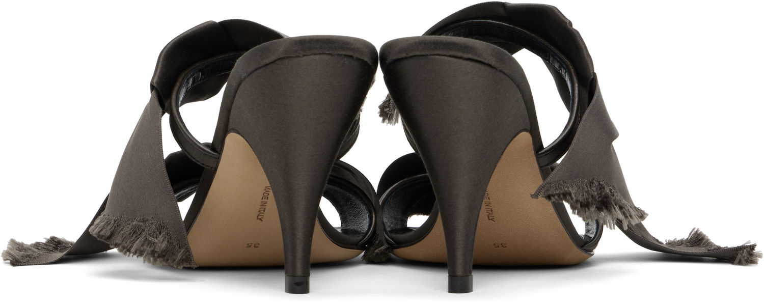 Sneakers och skor The Row Vika Knot Heeled Sandals Grå | F1569-W326, 1