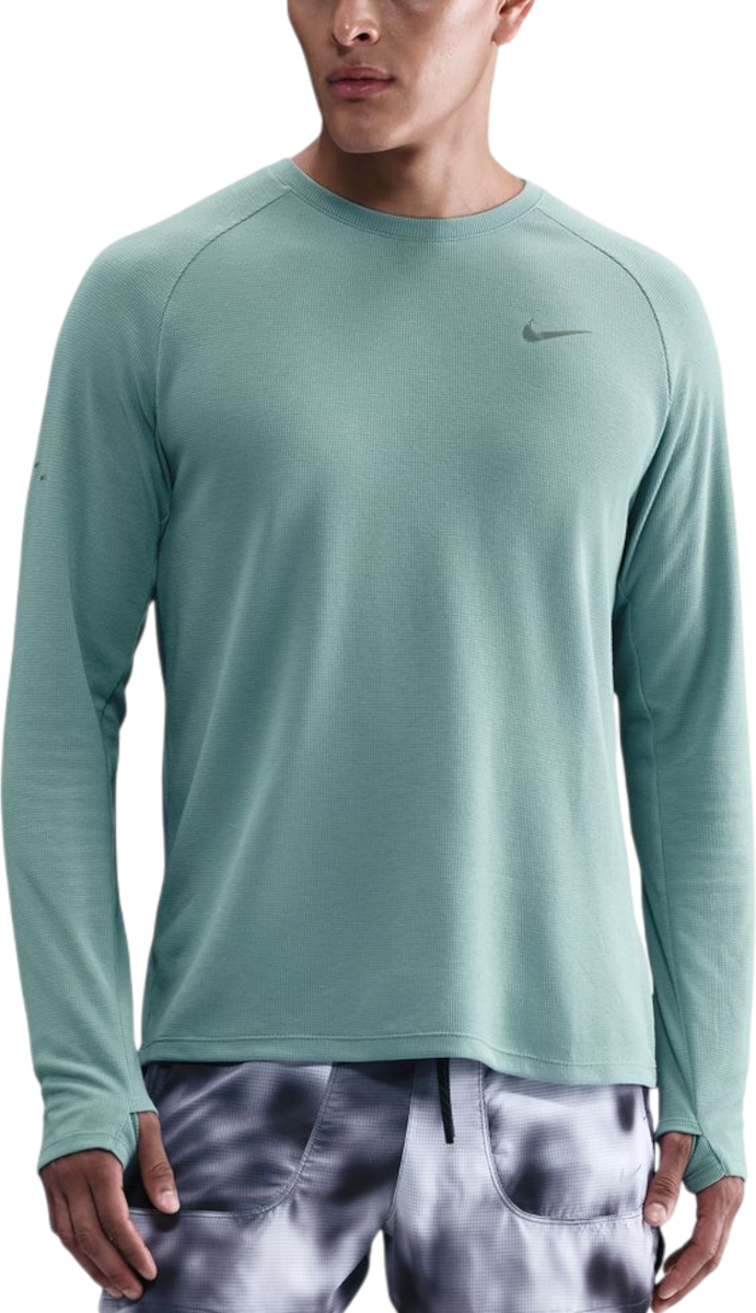Sweatshirt Nike Stride Textured Long-Sleeve Running Top with Thumbholes Turkos | hv2705-017