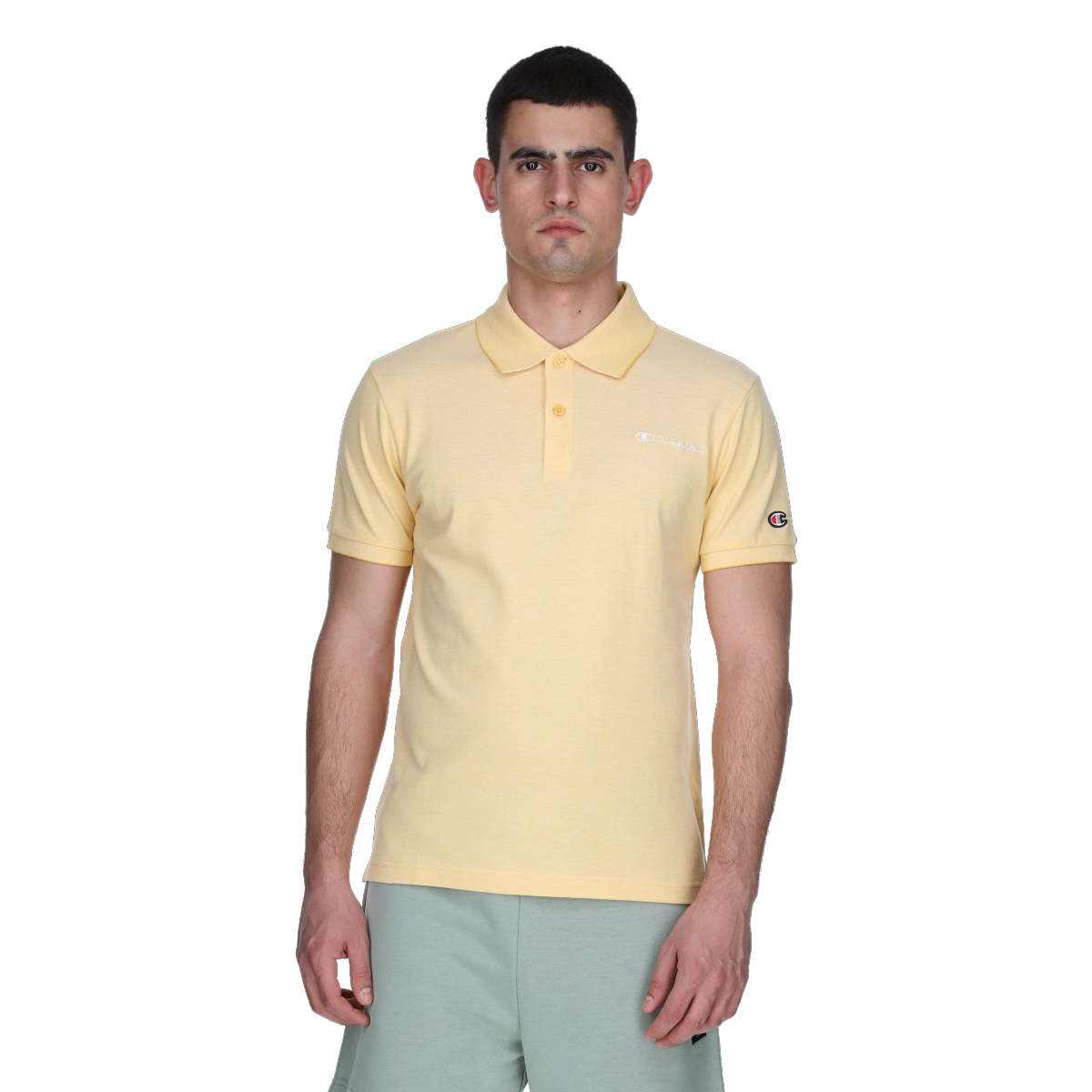 Polotröja Champion Short Sleeve Pique Polo Gul | 221485-YM003, 0