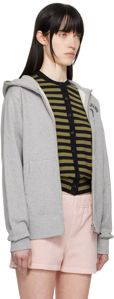 Sweatshirt BAPE A Bathing Ape Over Print Full Zip Hoodie Grå | 001ZPK801002M, 1