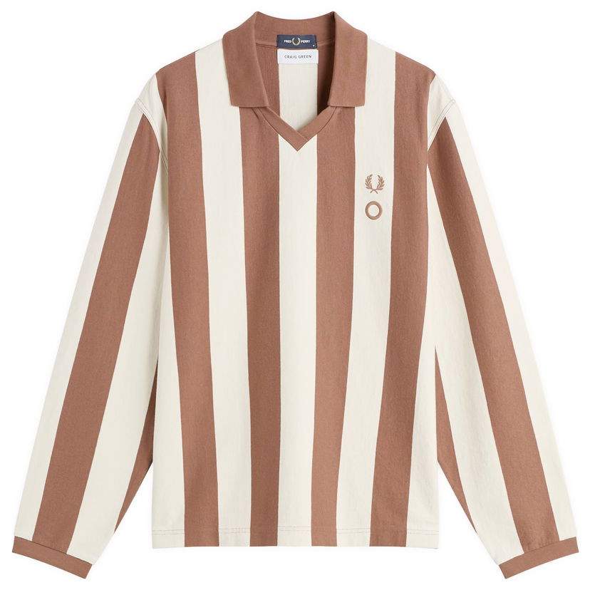 Polotröja Fred Perry x Craig Green Heavy Weight Long Sleeve Striped Polo Shirt Flerfärgad | SM1142-76A
