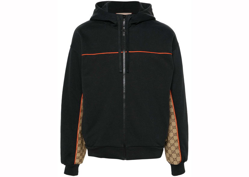 Jacka Gucci Contrast Insert Jacket Black Svart | 768482 XJF35