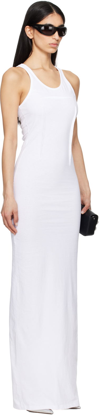 Klä Maison Margiela MM6 Maison Margiela Heavy Cotton Jersey Maxi Dress Svart | S62DG0048 M20108, 4