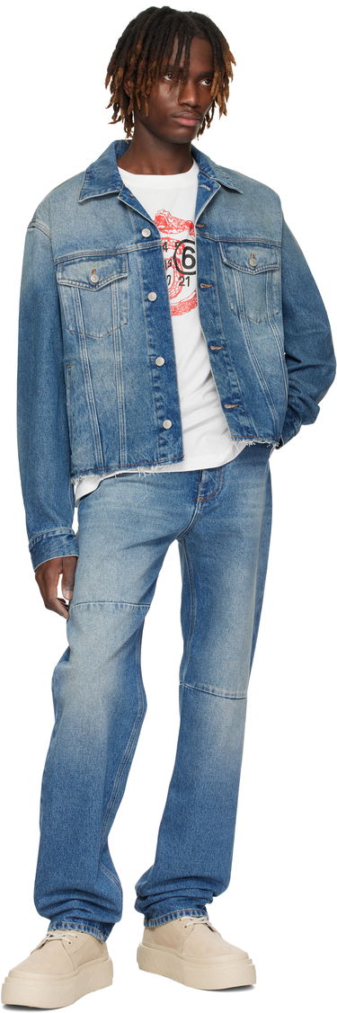 Jacka Maison Margiela MM6 Maison Margiela Sports Denim Jacket Blå | SH0AM0026 M30018, 3