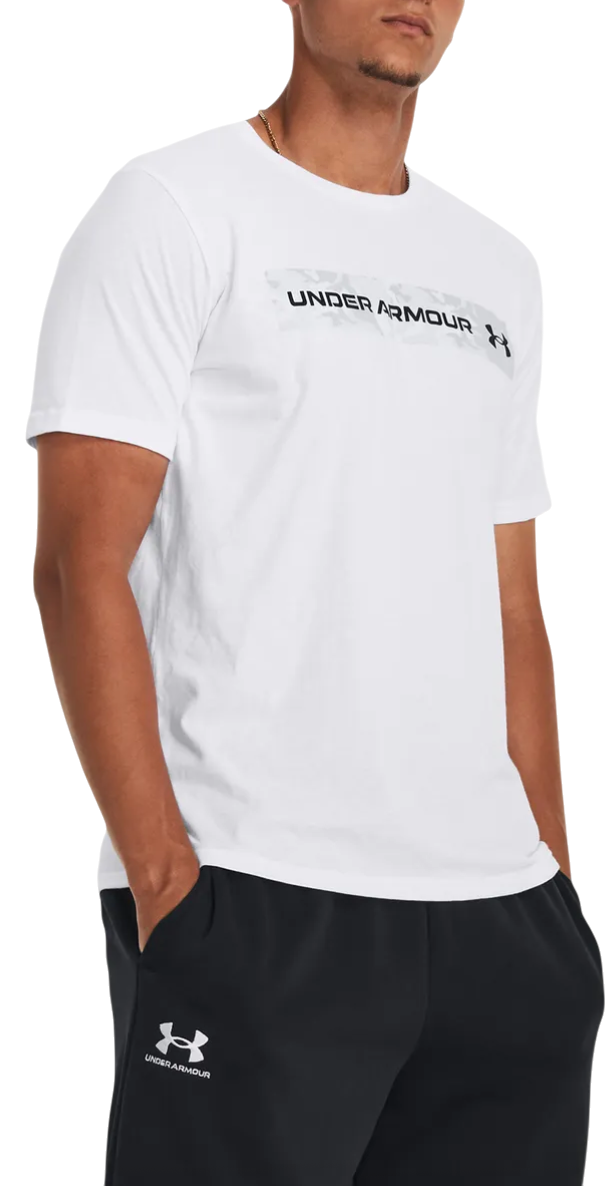 T-shirt Under Armour Under Armour Camo Chest Stripe Short Sleeve T-Shirt Vit | 1376830-100