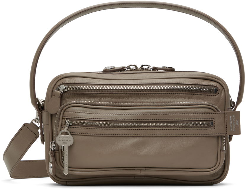 Axelväska Acne Studios Acne Studios Camero Party Leather Shoulder Bag Grå | C10240-