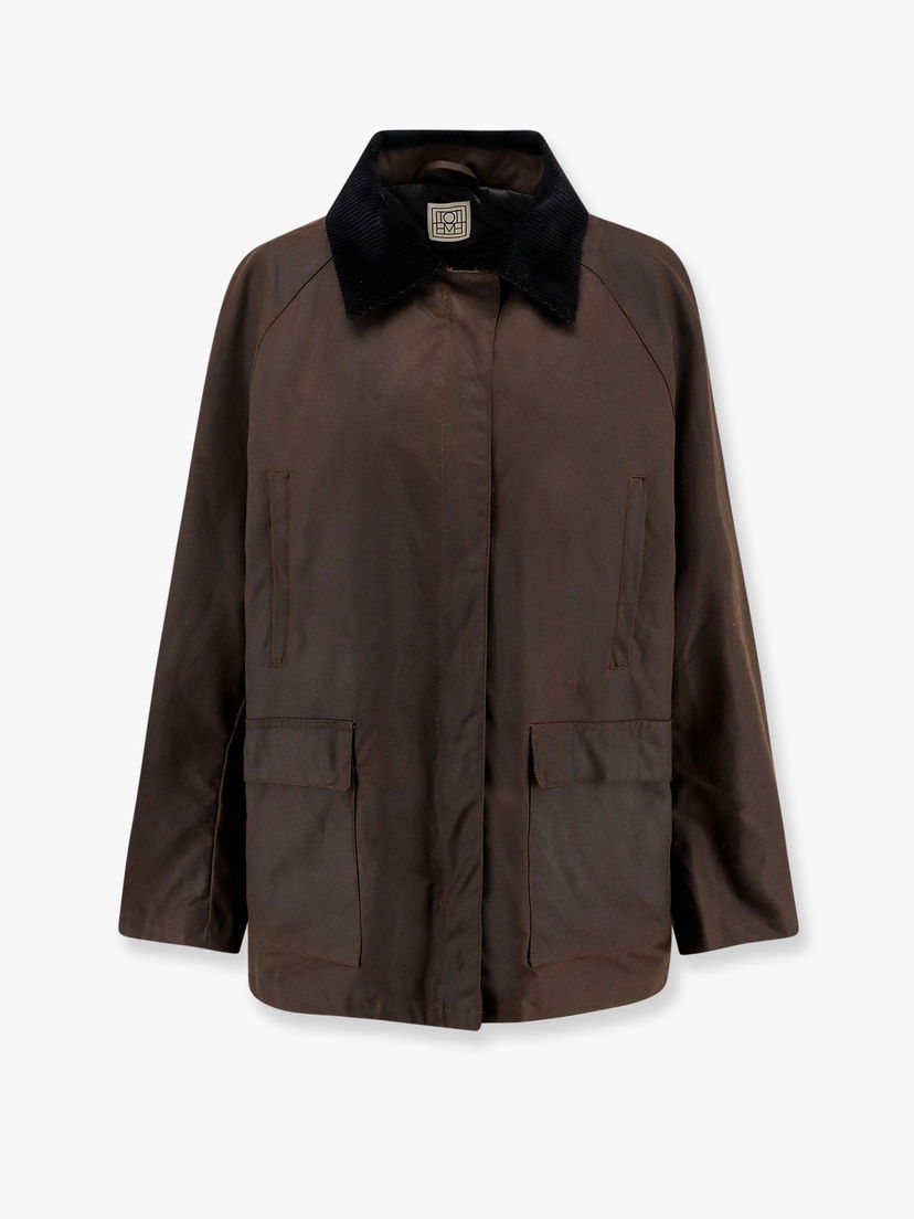 Jacka TOTEME TotemE Women's Waxed Cotton Jacket Brun | 244WRO4722FB0320213