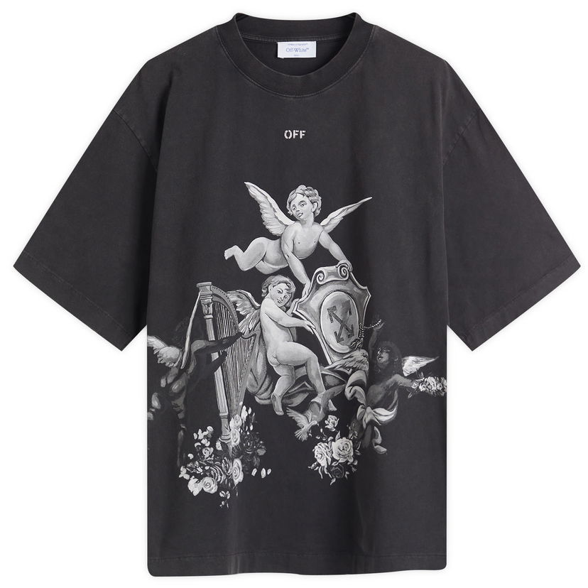 T-shirt Off-White Putti Skate Graphic Tee, Size Large Svart | OMAA120S25JER0011301