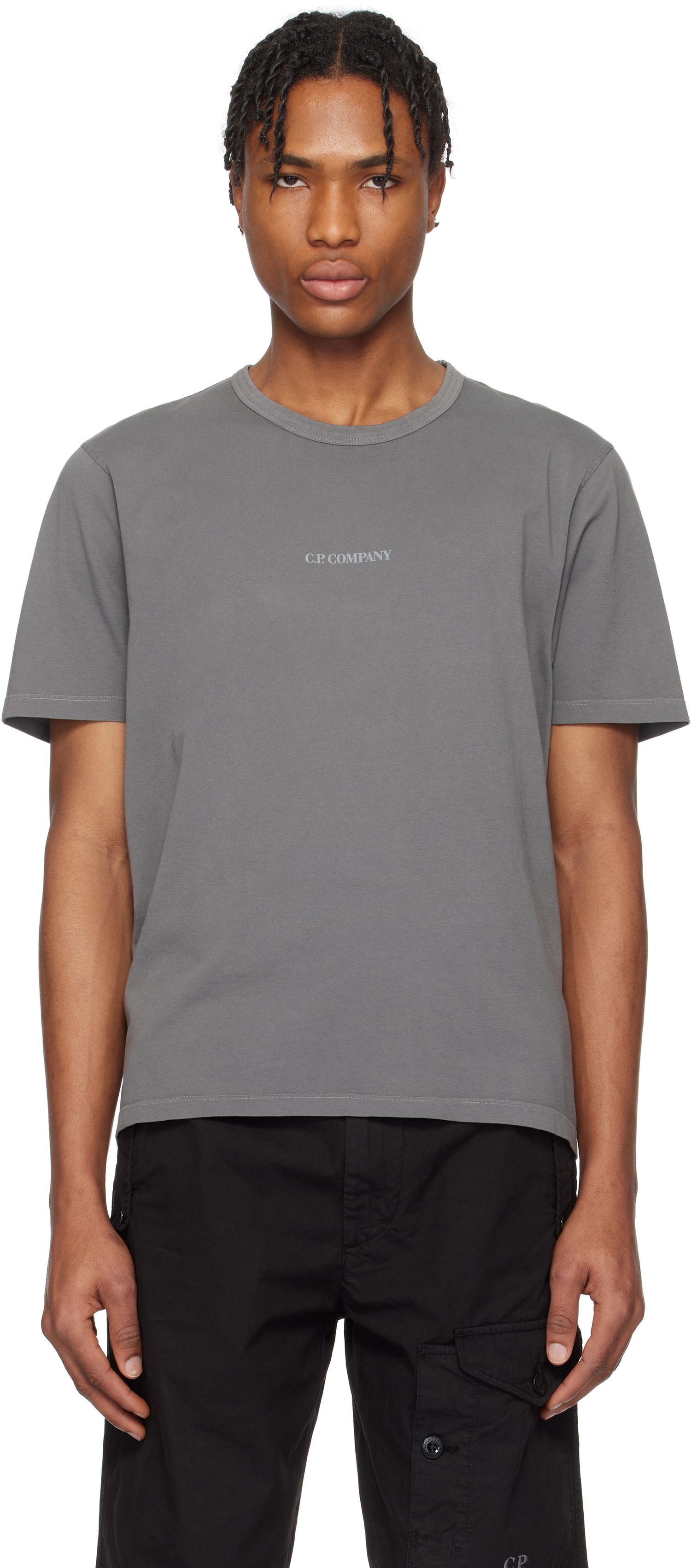 T-shirt C.P. Company C.P. Company Resist Dyed Jersey T-Shirt Grå | 18CMTS085A-005431R, 0