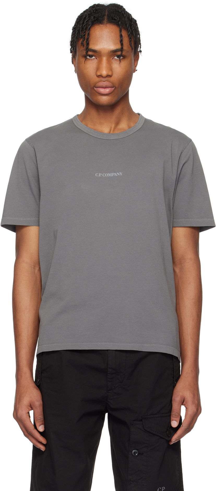 T-shirt C.P. Company C.P. Company Resist Dyed Jersey T-Shirt Grå | 18CMTS085A-005431R